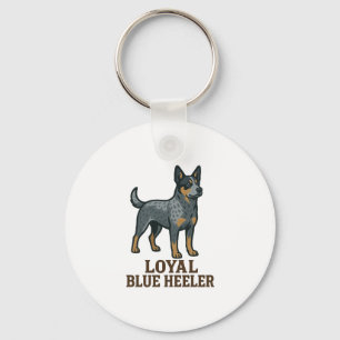Australian Cattle Dog Loyal Blue Heeler Key Ring
