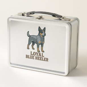 Australian Cattle Dog Loyal Blue Heeler Metal Lunch Box