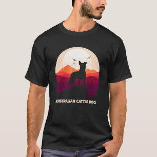 Australian Cattle Dog Moon Halloween Cute T-Shirt
