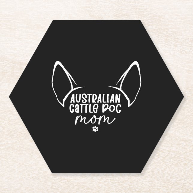Australian Cattle Dog Mum Paper Coaster (Front)