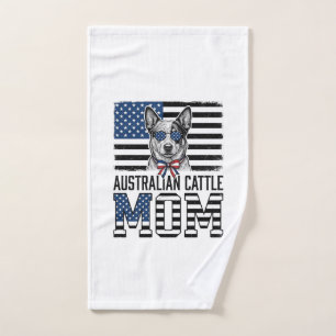 Australian Cattle Dog Mum Patriotic Vintage Shirt_ Hand Towel