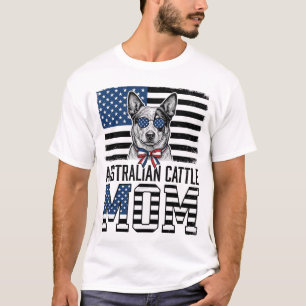 Australian Cattle Dog Mum Patriotic Vintage Shirt_ T-Shirt