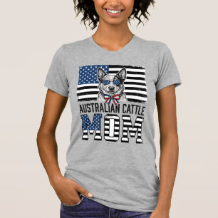 Australian Cattle Dog Mum Patriotic Vintage Shirt_ T-Shirt