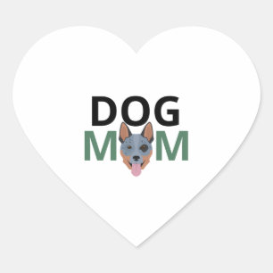 Australian cattle dog mum Premium Heart Sticker