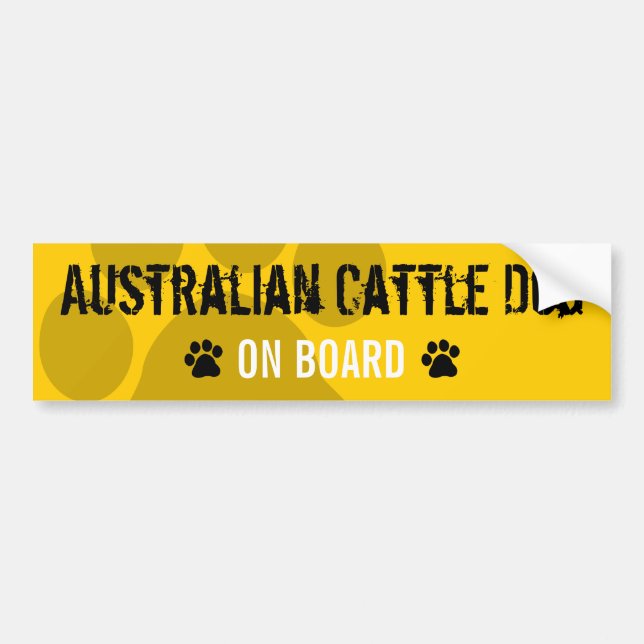 Australian Cattle Dog on Board Bumper Sticker (Front)
