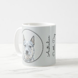 Australian Cattle Dog Painting - Cute Original Art Coffee Mug