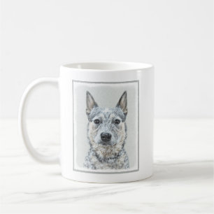 Australian Cattle Dog Painting - Cute Original Art Coffee Mug