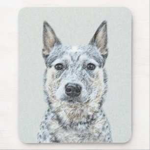 Australian Cattle Dog Painting - Cute Original Art Mouse Pad