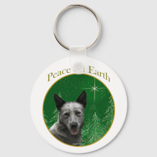 Australian Cattle Dog Peace Key Ring