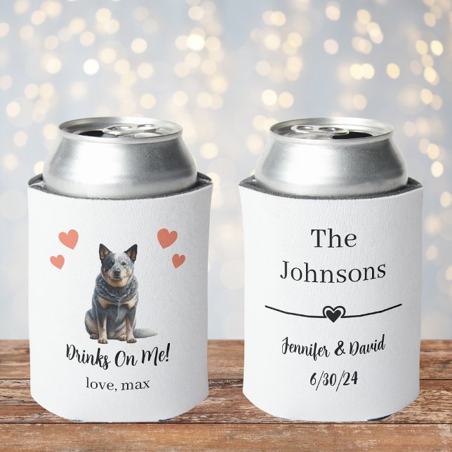 Australian Cattle Dog Pet Wedding Can Cooler (Creator Uploaded)