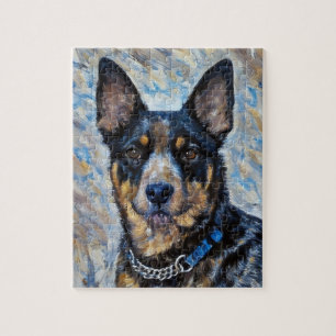 Australian Cattle Dog Portrait Jigsaw Puzzle