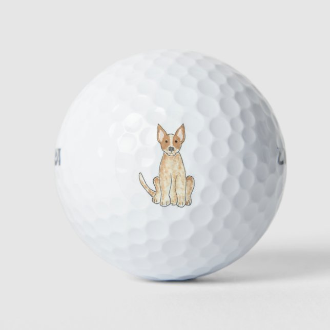 Australian Cattle Dog Red Heeler Golf Balls (Front)