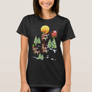Australian Cattle Dog Reindeer Christmas Riding Sa T-Shirt