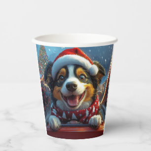 Australian Cattle Dog Roller Coaster Christmas Paper Cups