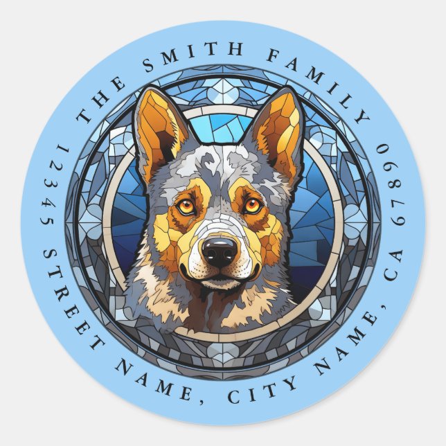Australian Cattle Dog Round Stickers (Front)