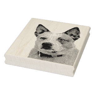 Australian Cattle Dog rubber plunger Stamp
