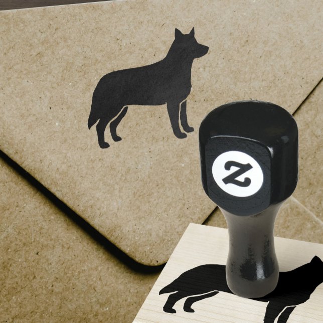 Australian Cattle Dog Silhouette Heeler Rubber Stamp (Creator Uploaded)