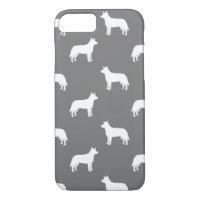 Australian Cattle Dog Silhouettes Pattern Grey