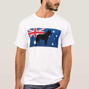 australian cattle dog silo australia flag T-Shirt