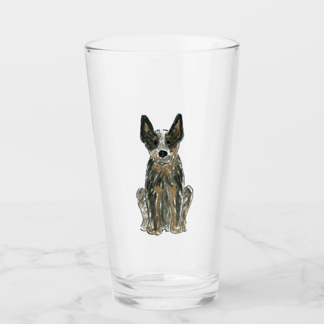 Australian Cattle Dog Tumbler Glass (Front)