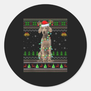 Australian Cattle Dog Ugly Christmas Sweaters Holi Classic Round Sticker