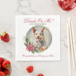 Australian Cattle Dog Wedding Dog Photo Napkin