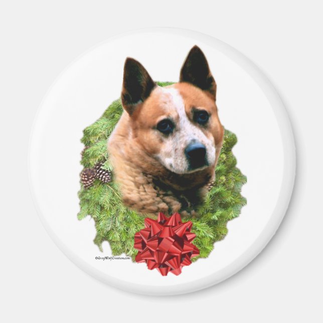 Australian Cattle Dog Wreath - Magnet (Front)