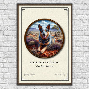 Australian Cattle Dog Zoology Series Poster