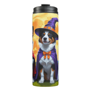 Australian Cattle Dogs Pumpkin Halloween Funny Thermal Tumbler