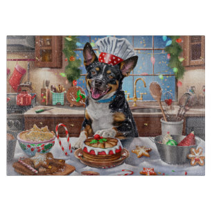 Australian Cattle Holiday Baking Festive Christmas Cutting Board
