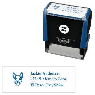 AUSTRALIAN CATTLE   Name and Return Address Self-inking Stamp