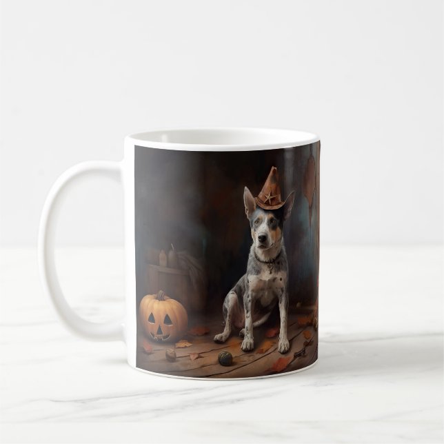 Australian Cattle Pumpkins Halloween Scary Coffee Mug (Left)