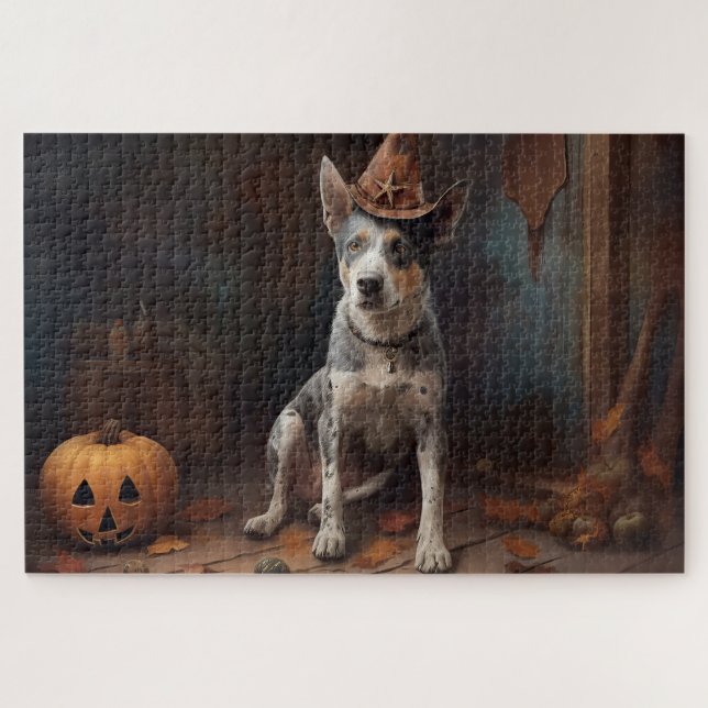 Australian Cattle Pumpkins Halloween Scary Jigsaw Puzzle (Horizontal)