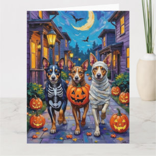 Australian Cattle Trick-or-Treating in Halloween Card