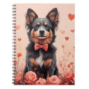 Australian Cattle with Roses - Valentine's Day Notebook