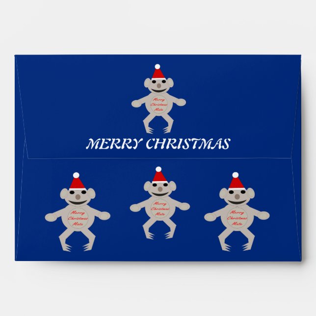 Australian Christas Koala Bear Custom Envelopes (Back (Top Flap))