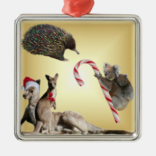 Australian Christmas Animals Metal Ornament