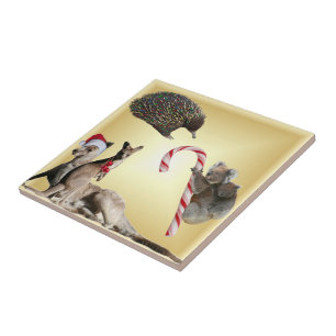 Australian Christmas Animals Tile