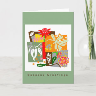 Australian Christmas BUSHLAND FLORA - Bush flowers Holiday Card