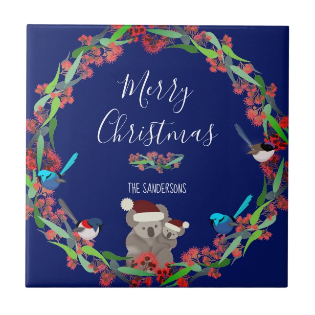 Australian Christmas Ceramic Tile (Front)