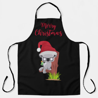 Australian Christmas Cute Koala Drinking Design Apron