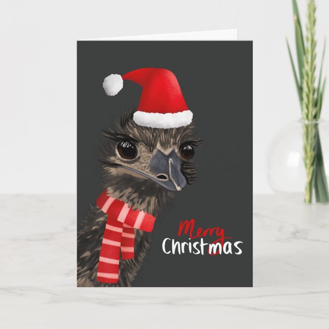 Australian Christmas Emu Card (Front)