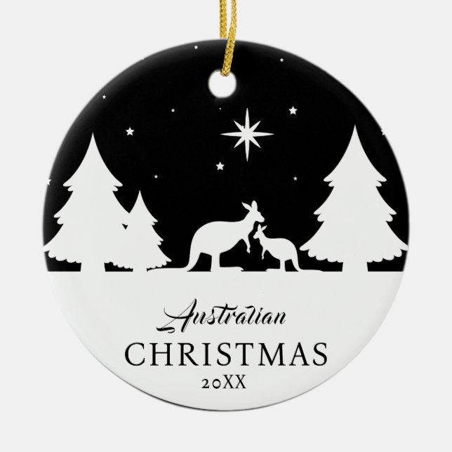 Australian Christmas Kangaroo Ornament  (Front)