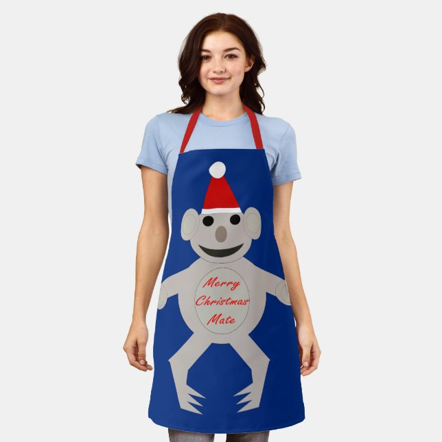 Australian Christmas Koala Bear Apron (Worn)