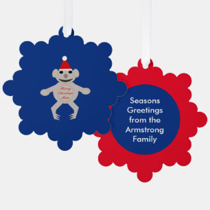 Australian Christmas Koala Bear Custom Tree Decoration Card