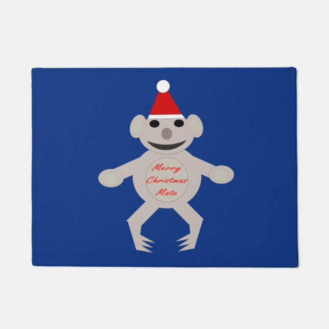 Australian Christmas Koala Bear Door Mat (Front)