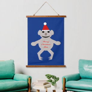 Australian Christmas Koala Bear Hanging Tapestry