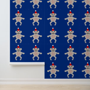Australian Christmas Koala Bear Patterned Wallpaper