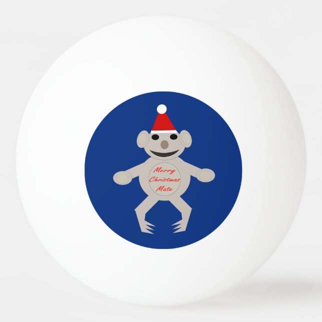 Australian Christmas Koala Bear Ping Pong Ball (Front)