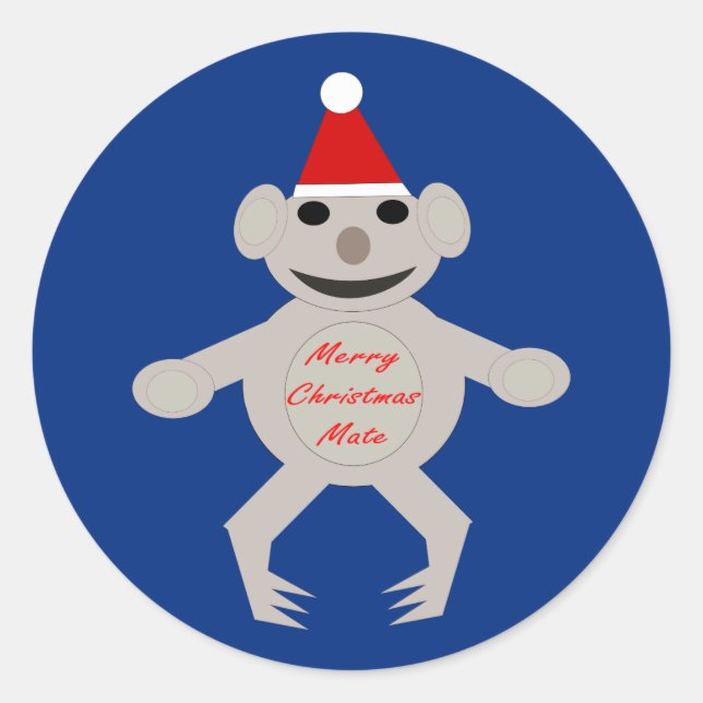 Australian Christmas Koala Bear Stickers (Front)
